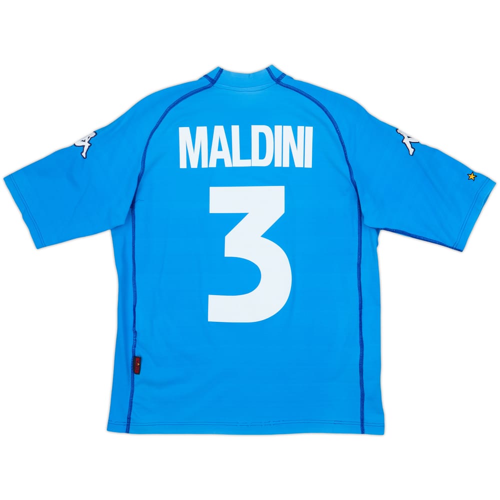 2000-01 Italy Home Shirt Maldini #3 - 9/10 - (L)
