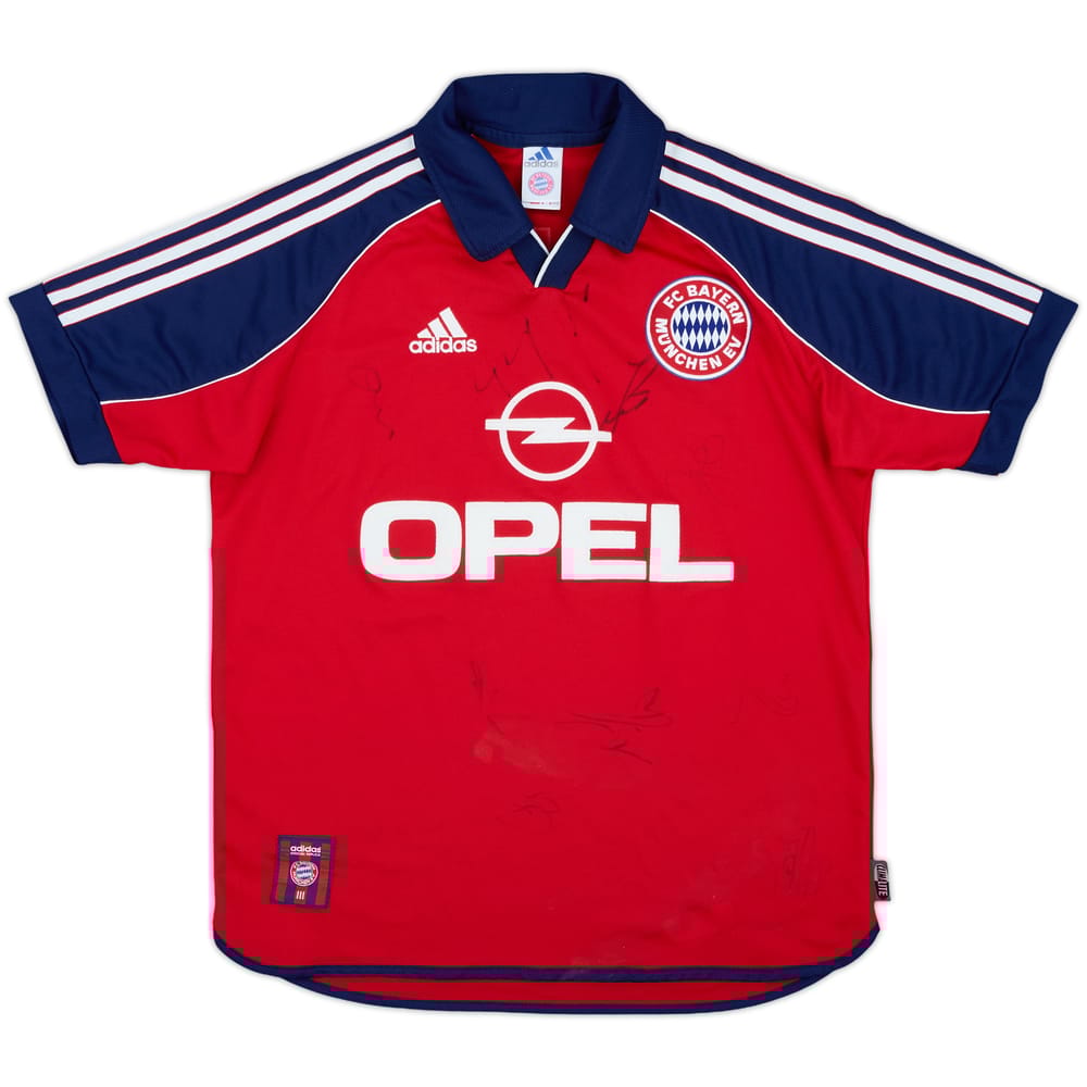 1999-01 Bayern Munich Signed Home Shirt - 9/10 - (XL.Boys)