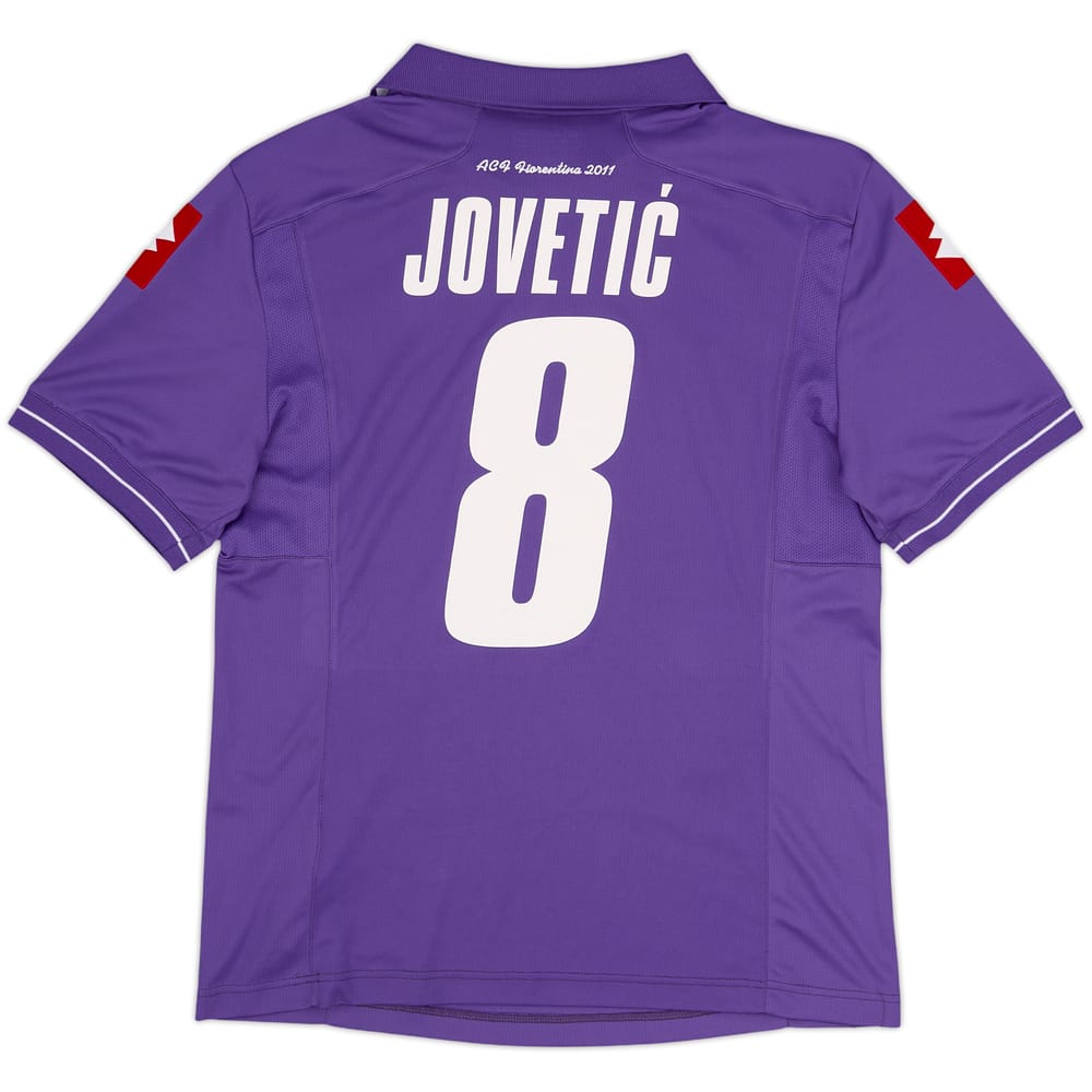 2011-12 Fiorentina Home Shirt Jovetic #8 - 7/10 - (L)