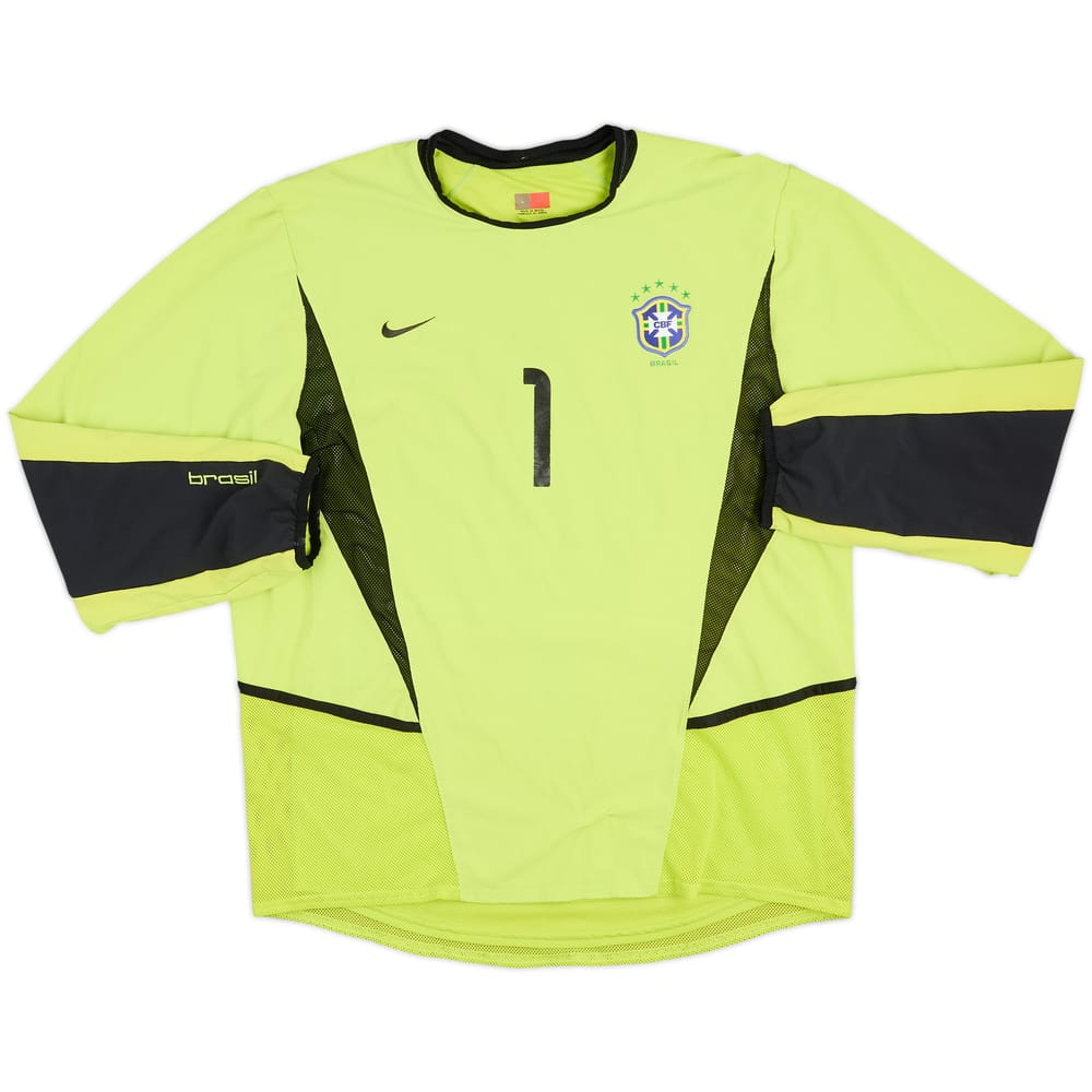 2002-04 Brazil Match Issue GK Shirt #1