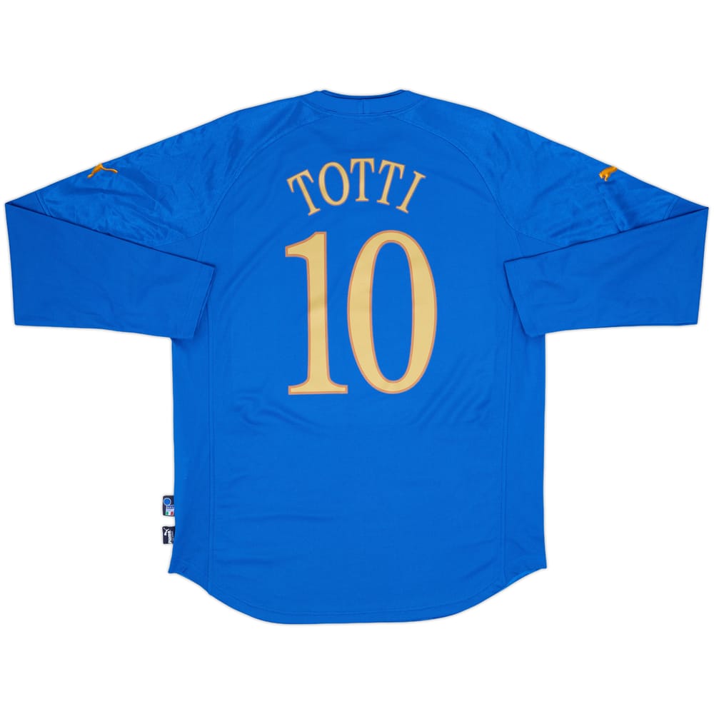 2004-06 Italy Home L/S Shirt Totti #10 - 9/10 - (XL)