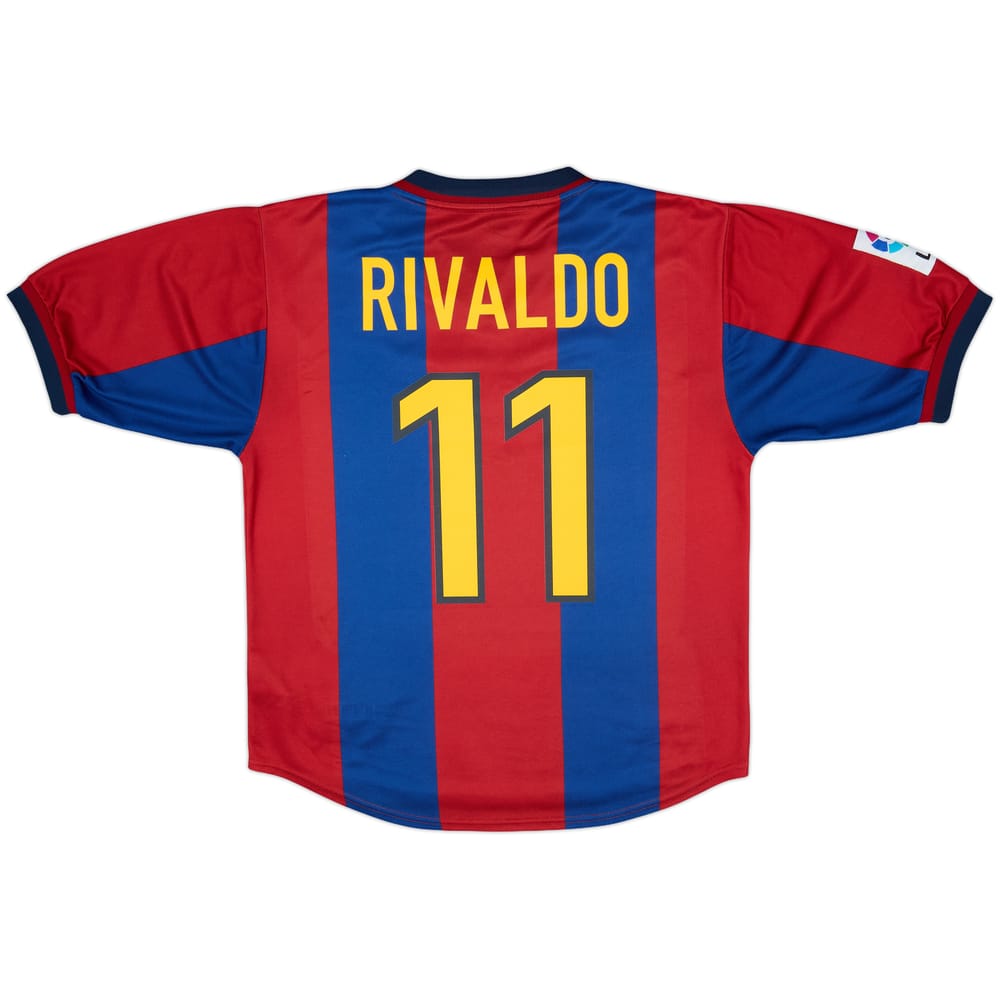 1998-00 Barcelona Home Shirt Rivaldo #11 - 9/10 - (M)