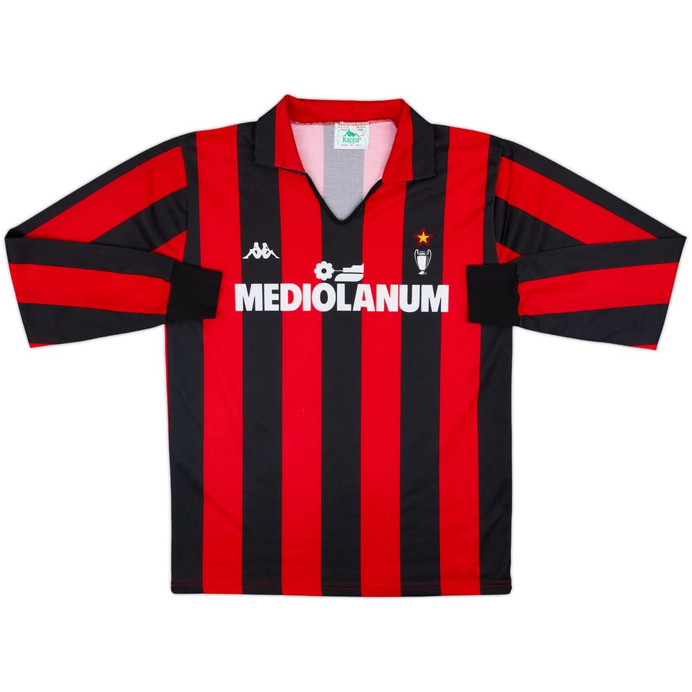 1989-90 AC Milan Home L/S Shirt - 9/10 - (M)