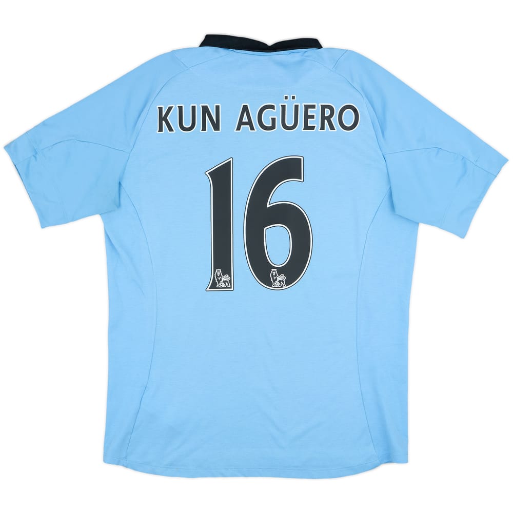 2012-13 Manchester City Home Shirt Kun Aguero #16 - 8/10 - (L)