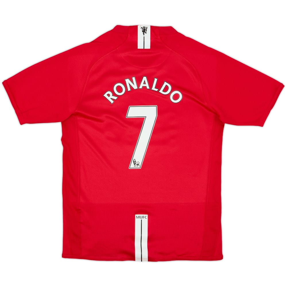 2007-09 Manchester United Home Shirt Ronaldo #7 - 7/10 - (L.Boys)