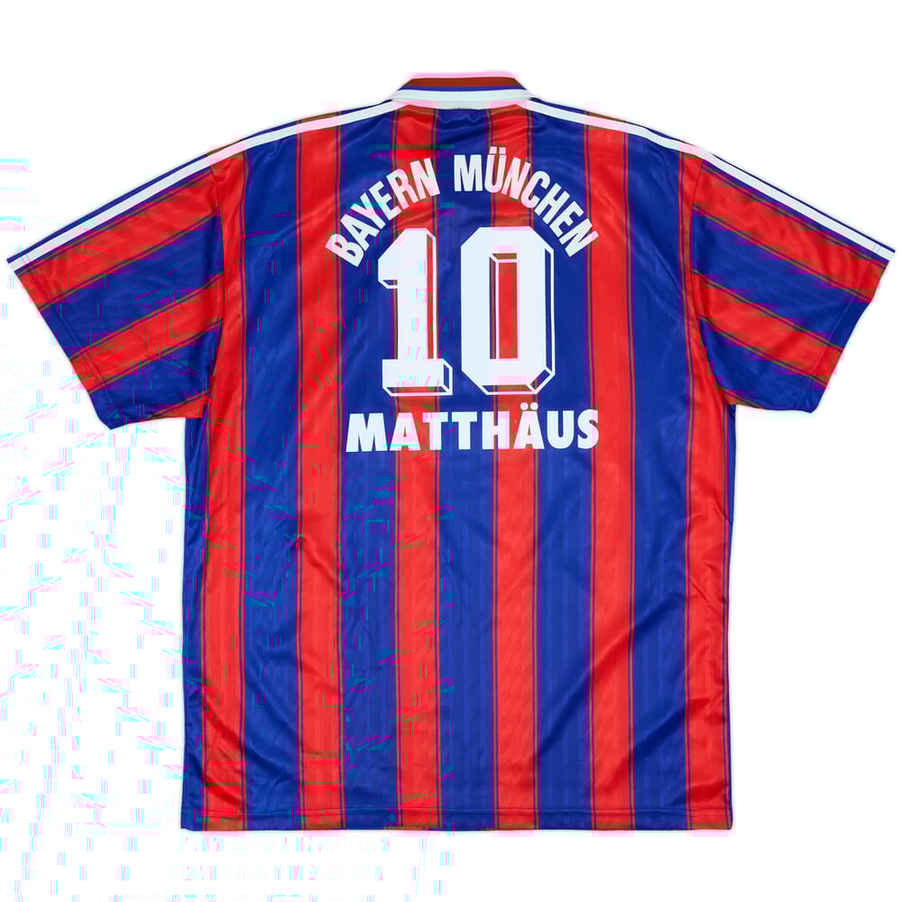 1995-97 Bayern Munich Home Shirt Matthaus #10 - 6/10 - (XL)