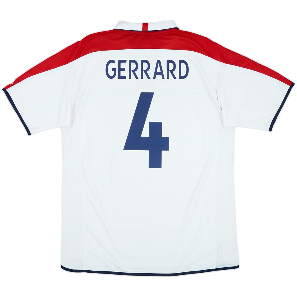 2003-05 England Home Shirt Gerrard #4 - 6/10 - (XL)