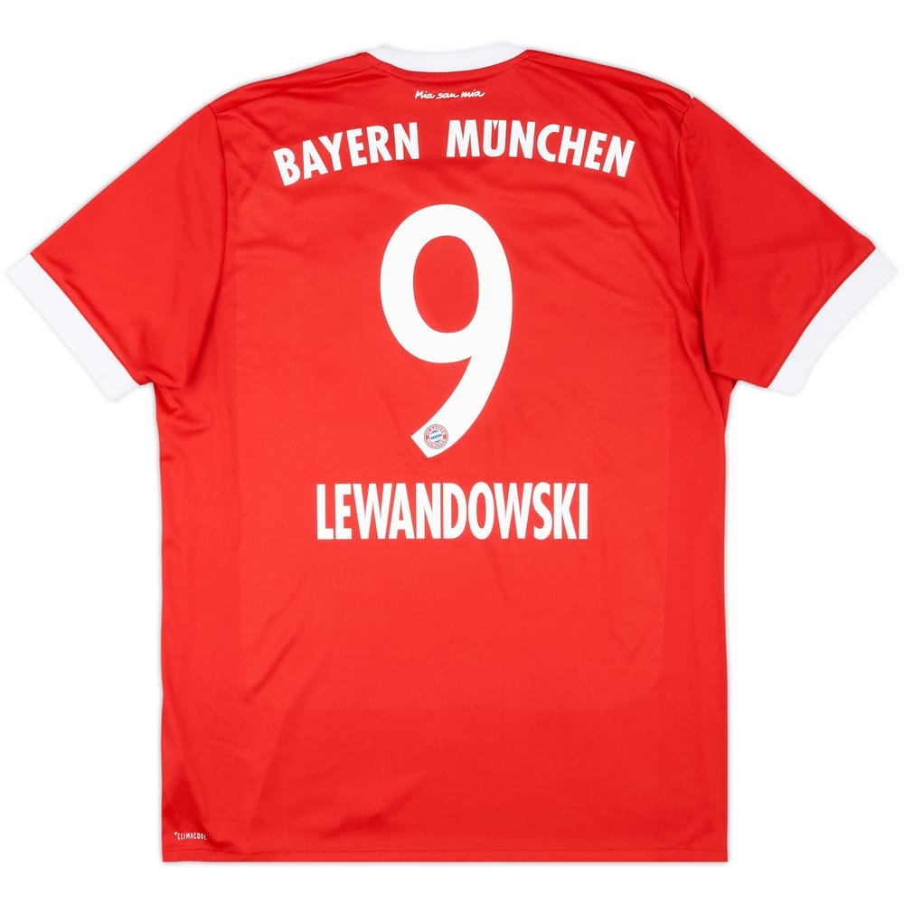 2017-18 Bayern Munich Home Shirt Lewandowski #9 - 7/10 - (L)