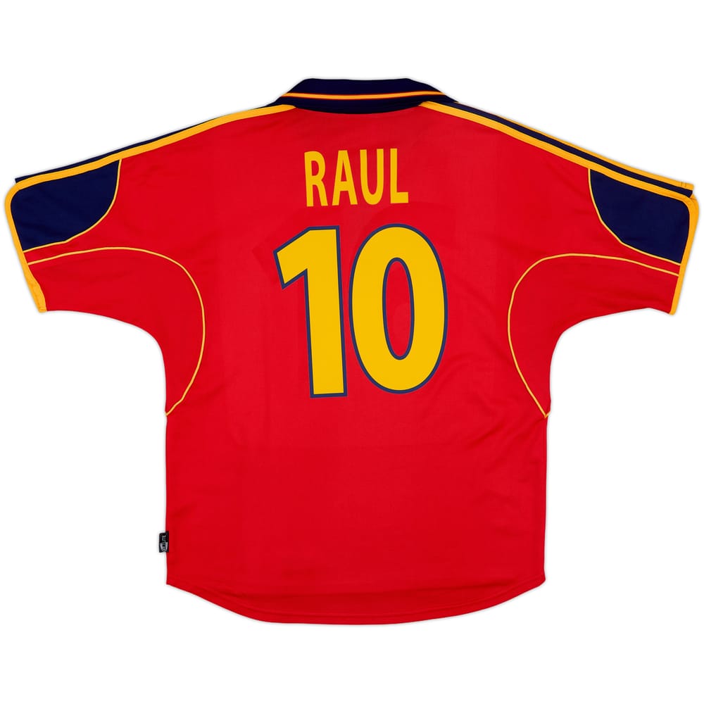 1999-02 Spain Home Shirt Raul #10 - 8/10 - (L)