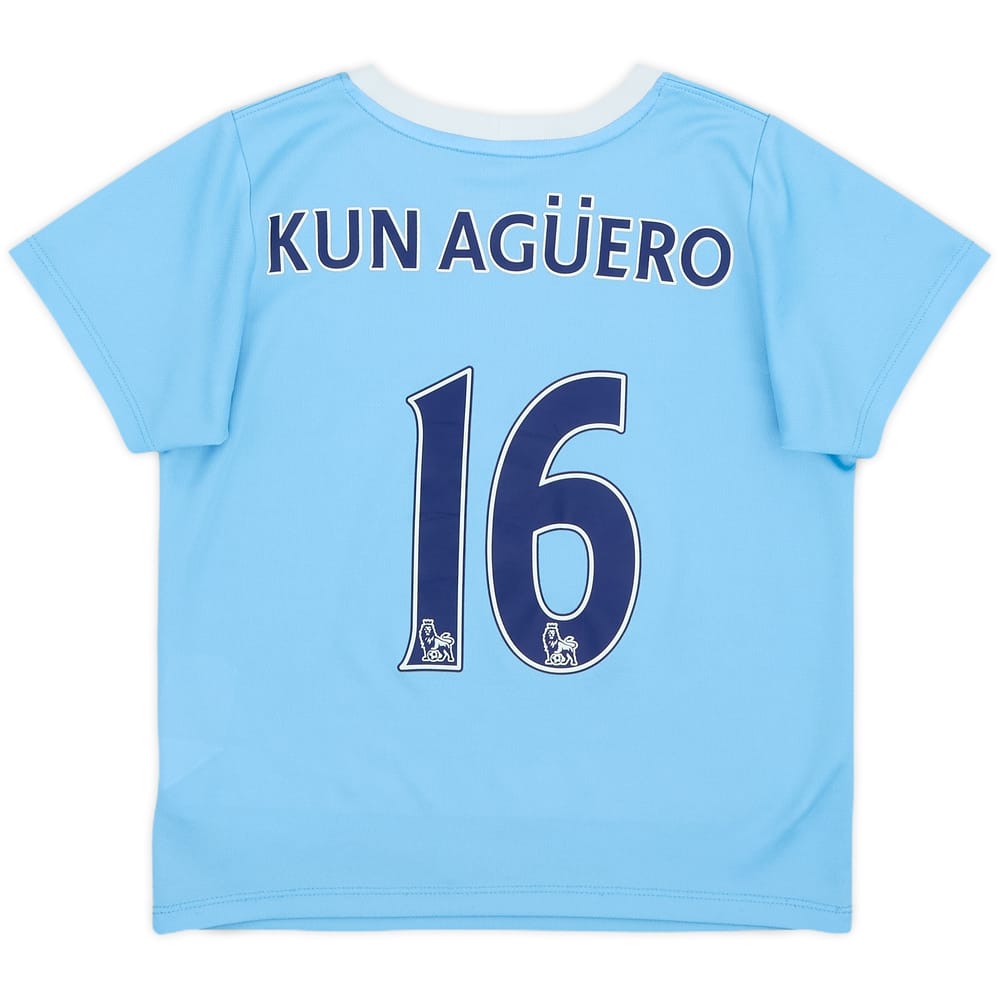 2013-14 Manchester City Home Shirt Kun Aguero #16 - 6/10 - (5-6 Years)