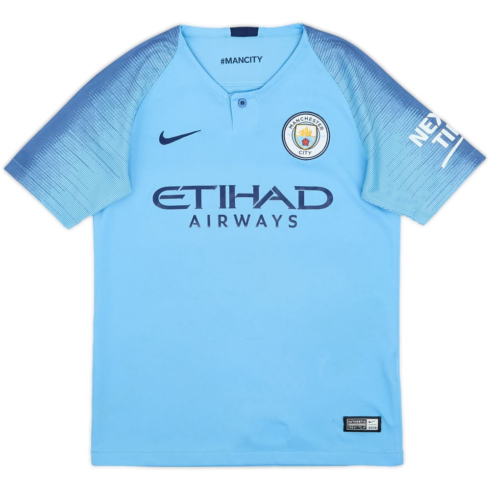 2018-19 Manchester City Home Shirt - 7/10 - (M.Boys)