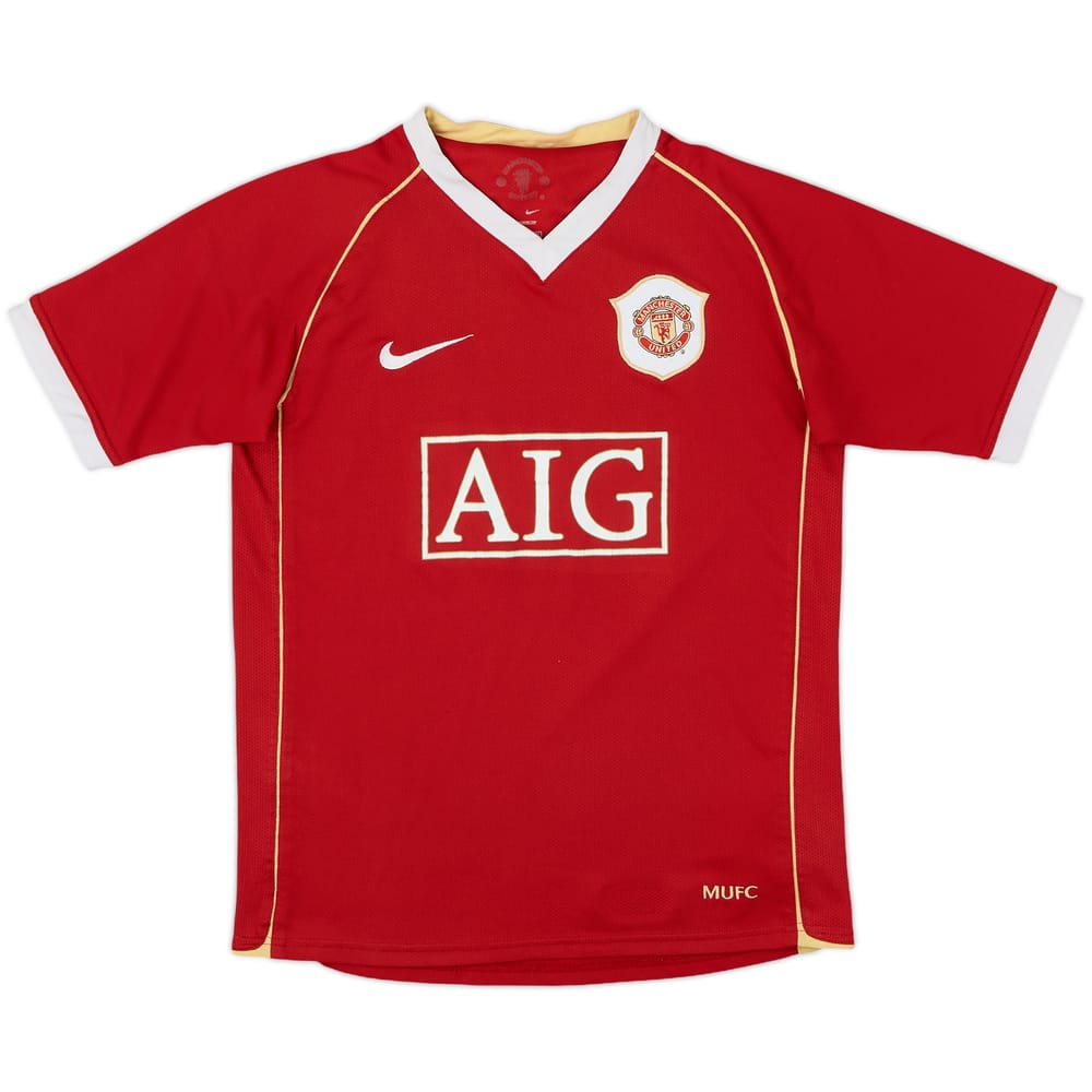 2006-07 Manchester United Home Shirt - 5/10 - (L.Boys)
