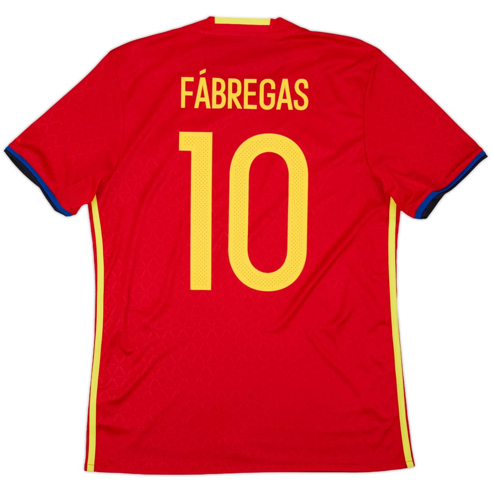 2016-17 Spain Home Shirt Fabregas #10 - 10/10 - (M)