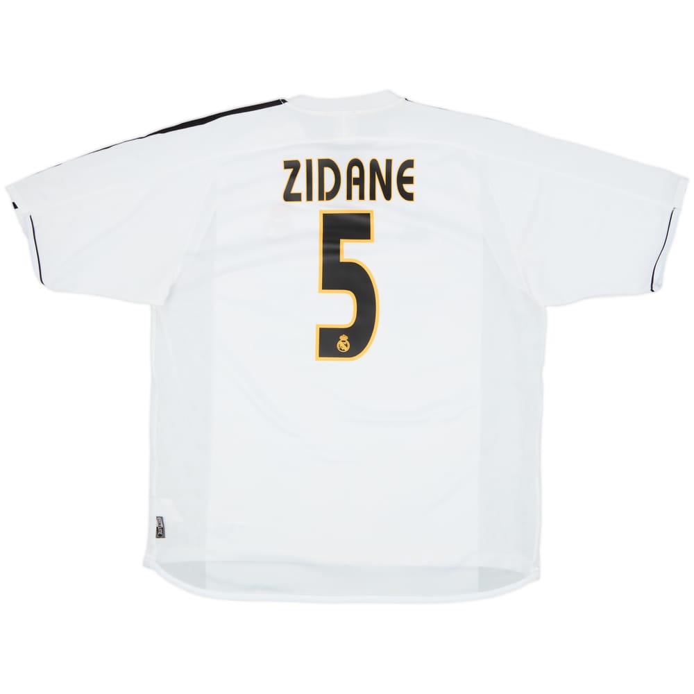 2003-04 Real Madrid Home Shirt Zidane #5 - 9/10 - (L)