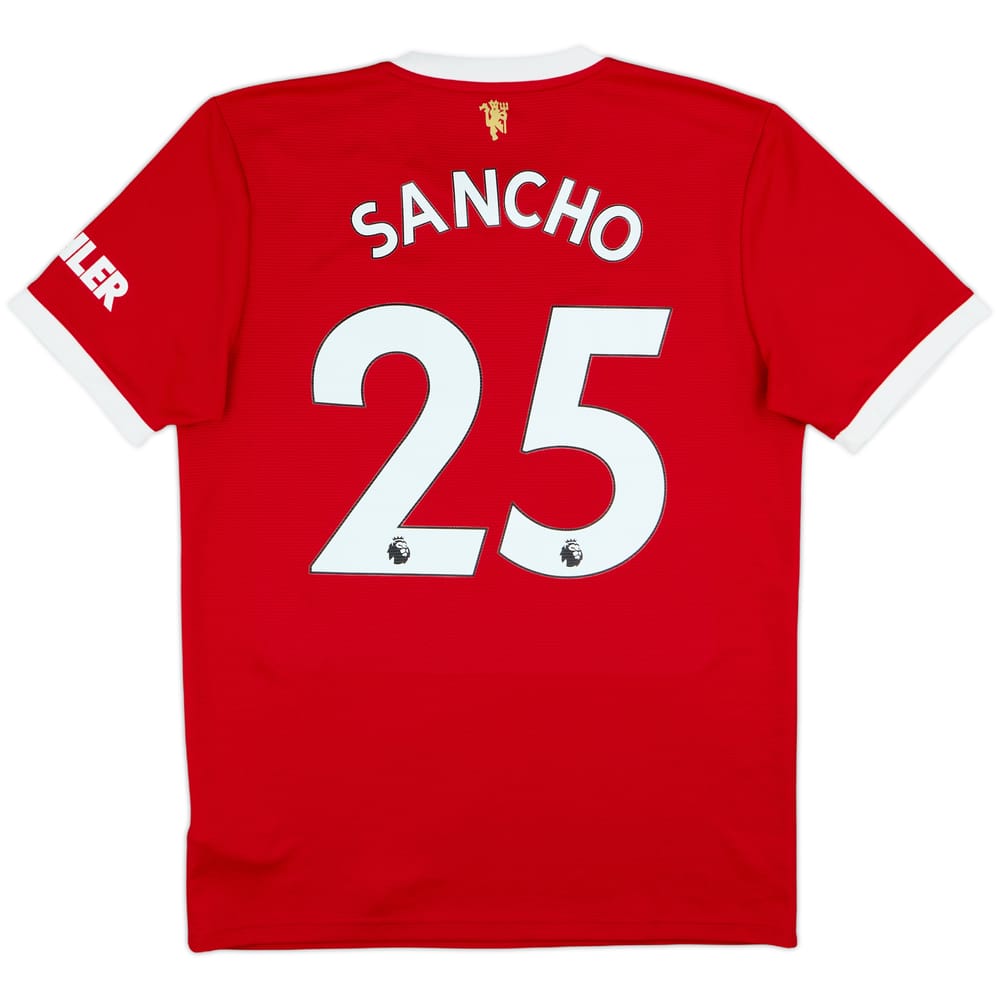 2021-22 Manchester United Home Shirt Sancho #25 - 8/10 - (M)