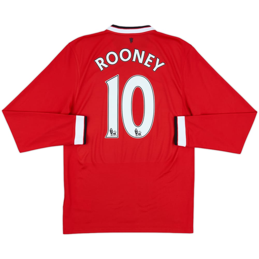 2014-15 Manchester United Home L/S Shirt Rooney #10 - 8/10 - (S)