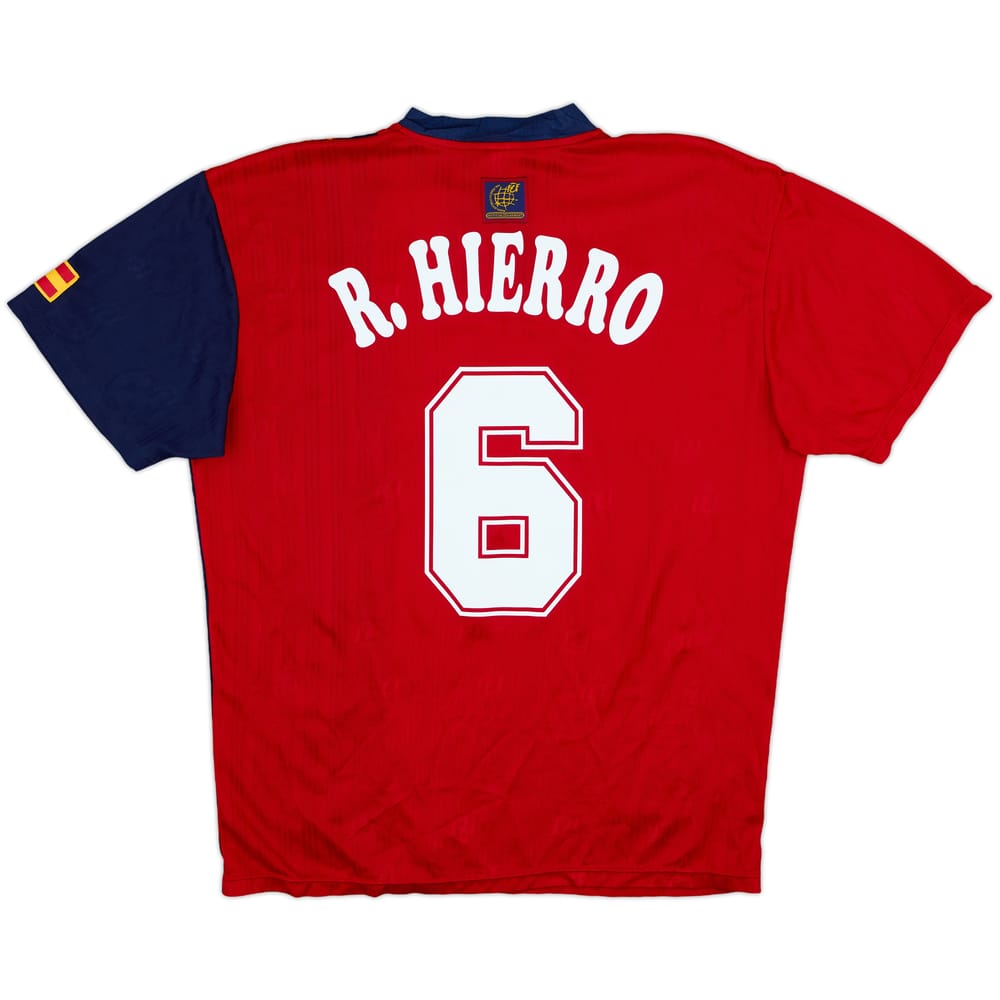 1996-98 Spain Home Shirt R.Hierro #6 - 9/10 - (L)