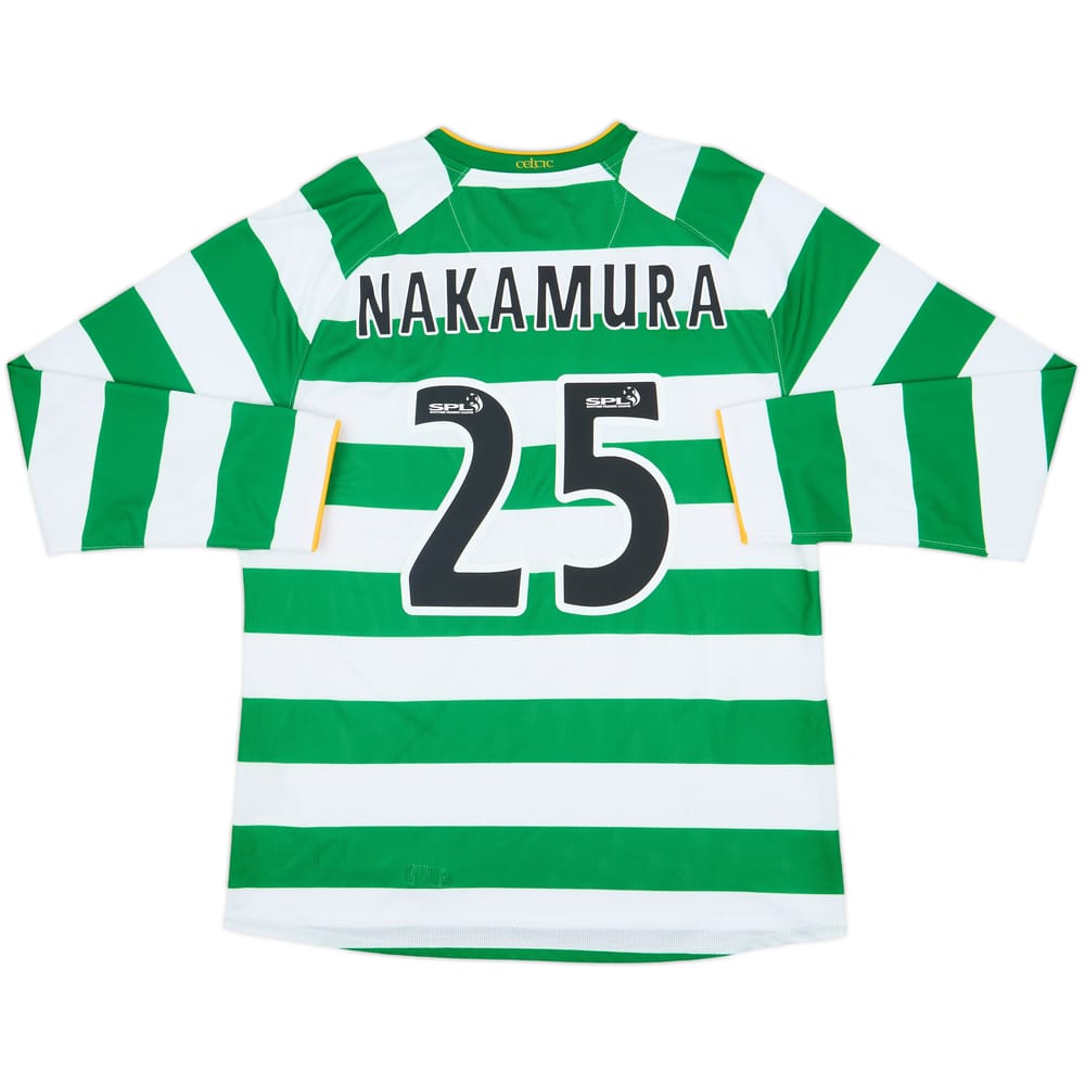 2008-10 Celtic Player Issue Home L/S Shirt Nakamura #25 - 5/10 - (XL)