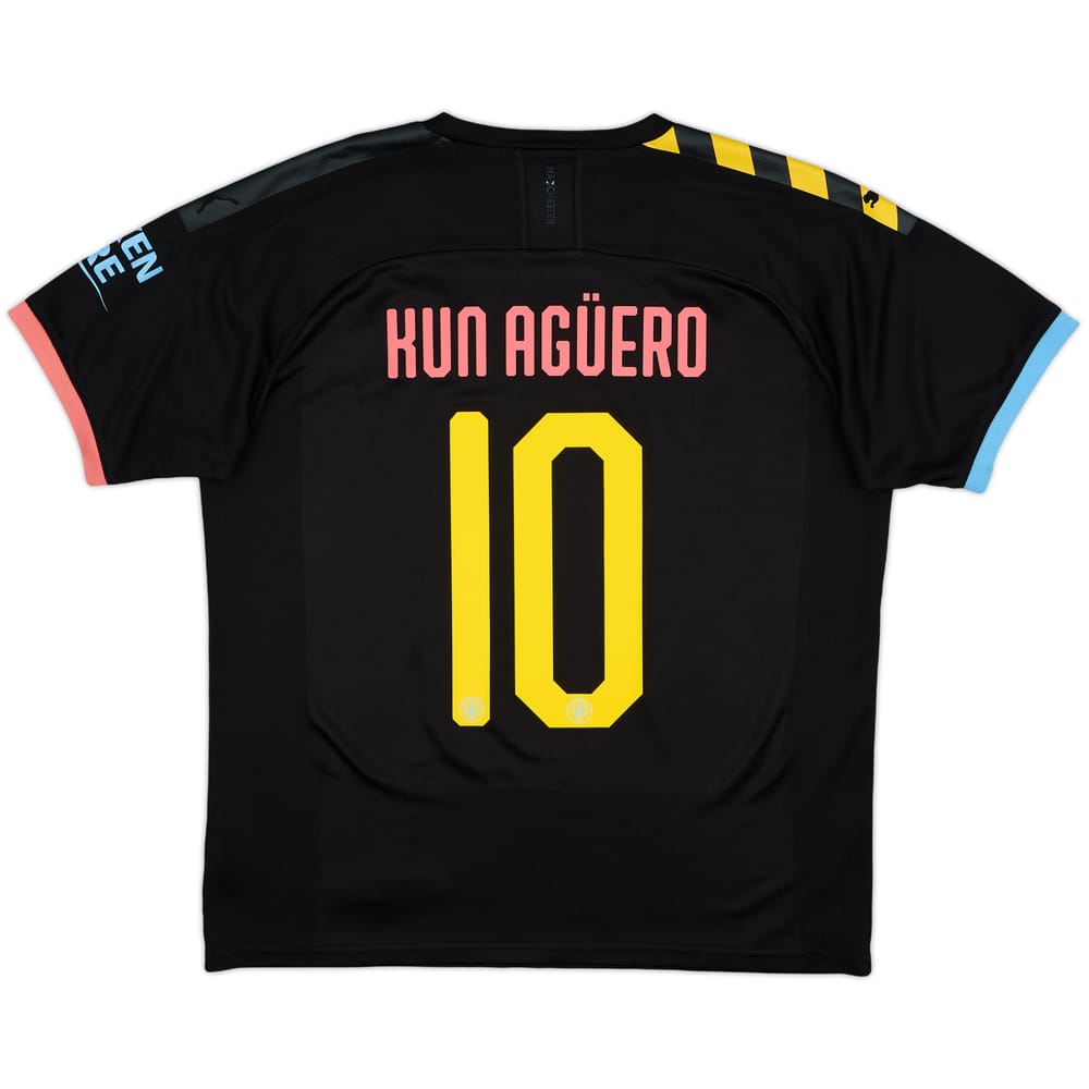 2019-20 Manchester City Away Shirt Kun Aguero #10 - 9/10 - (L)