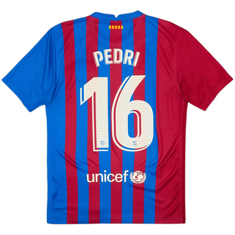 2021-22 Barcelona Home Shirt Pedri #16 - 8/10 - (S)