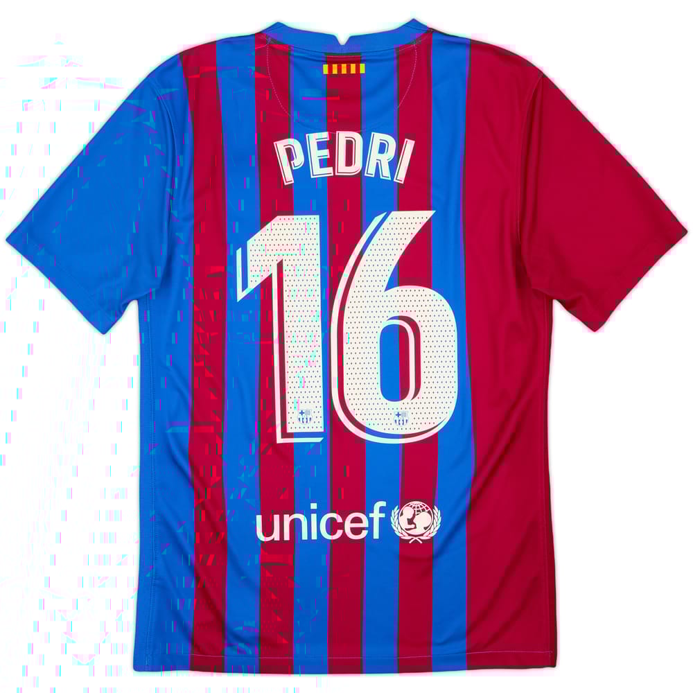 2021-22 Barcelona Home Shirt Pedri #16 - 9/10 - (S)