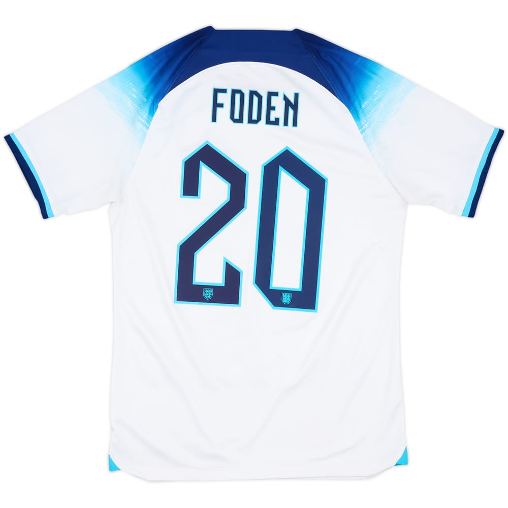 2022-23 England Home Shirt Foden #20 - 7/10 - (S)
