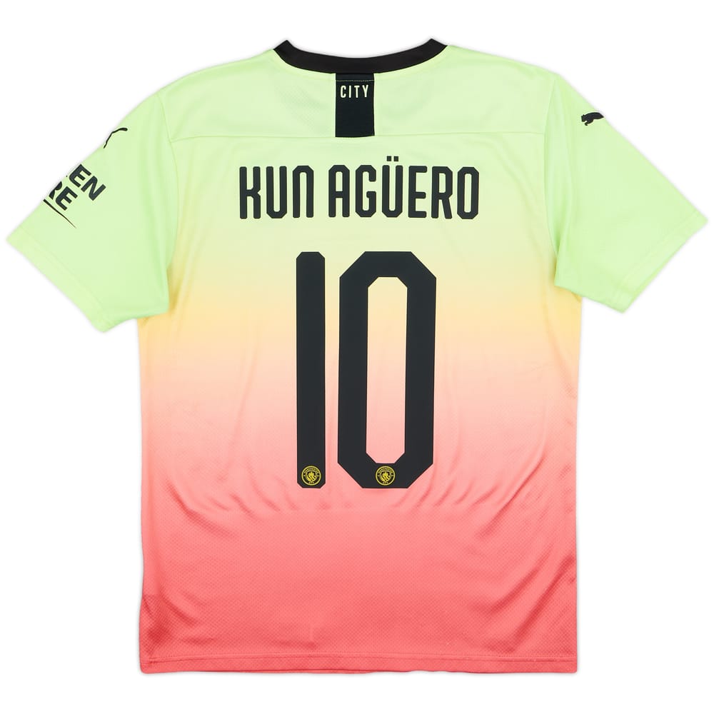 2019-20 Manchester City Third Shirt Kun Aguero #10 - 7/10 - (S)