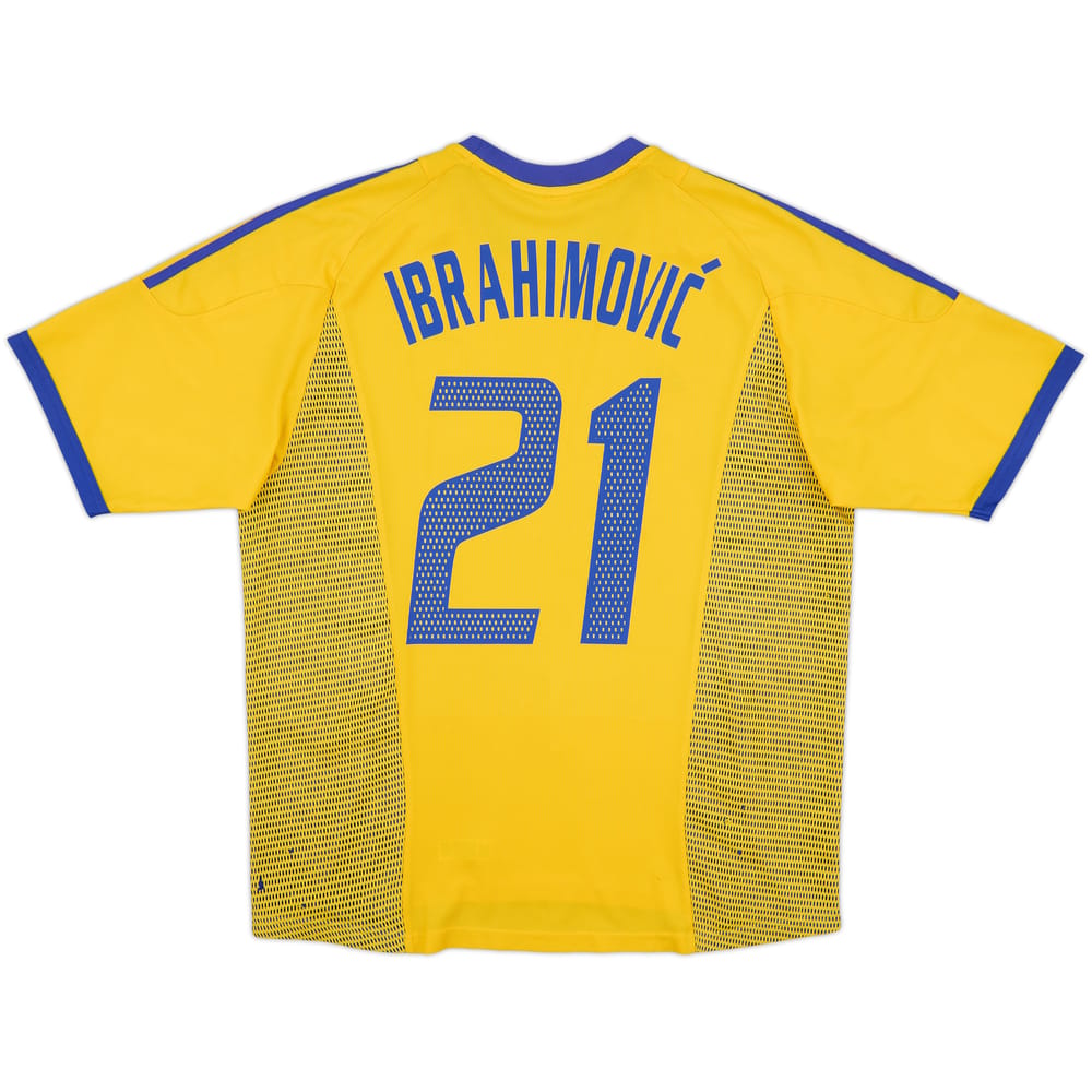 2002-03 Sweden Home Shirt Ibrahimovic #21 - 5/10 - (L)