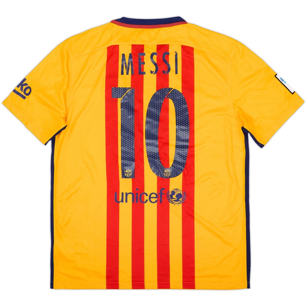 2015-16 Barcelona Camiseta de visitante Messi #10 (L)
