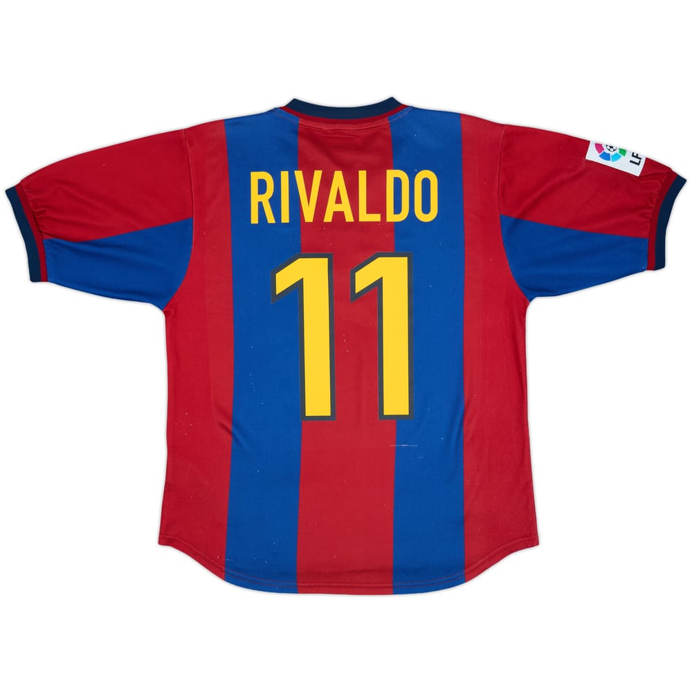 1998-00 Barcelona Home Shirt Rivaldo #11 - 6/10 - (M)