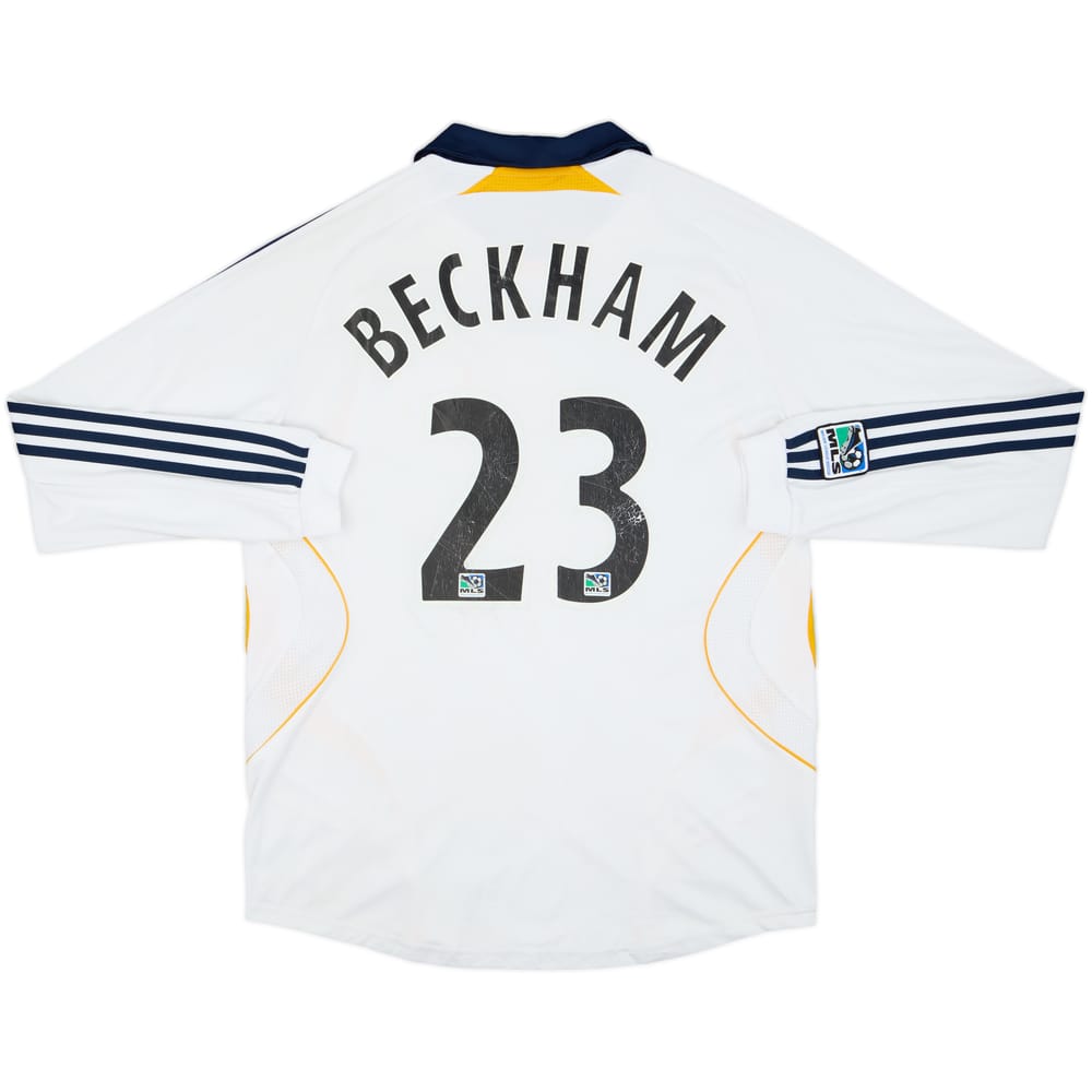 2007-08 LA Galaxy Home L/S Shirt Beckham #23 - 6/10 - (M)
