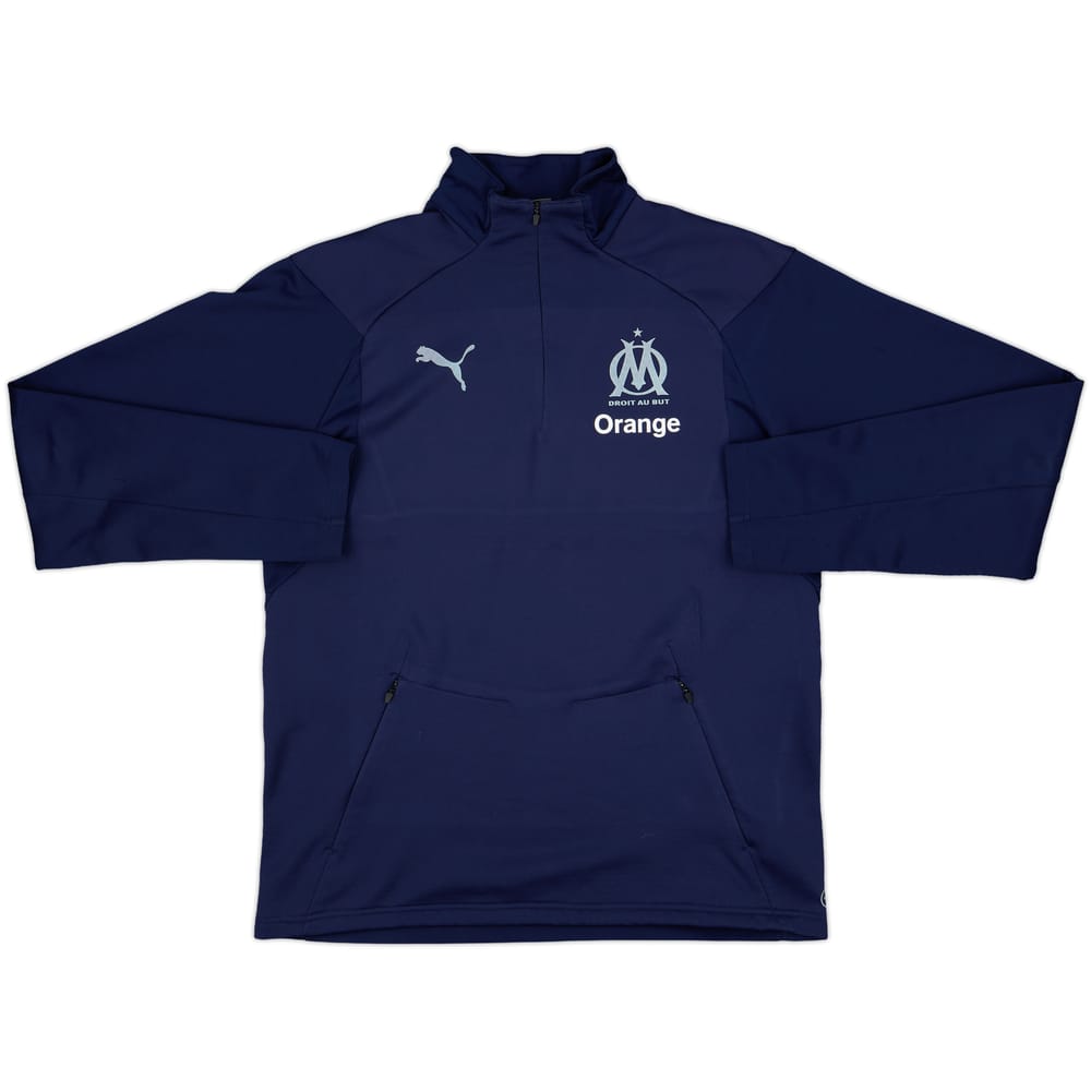 2018-19 Olympique Marseille Puma 1/4 Zip Drill Top - 8/10 - (M)