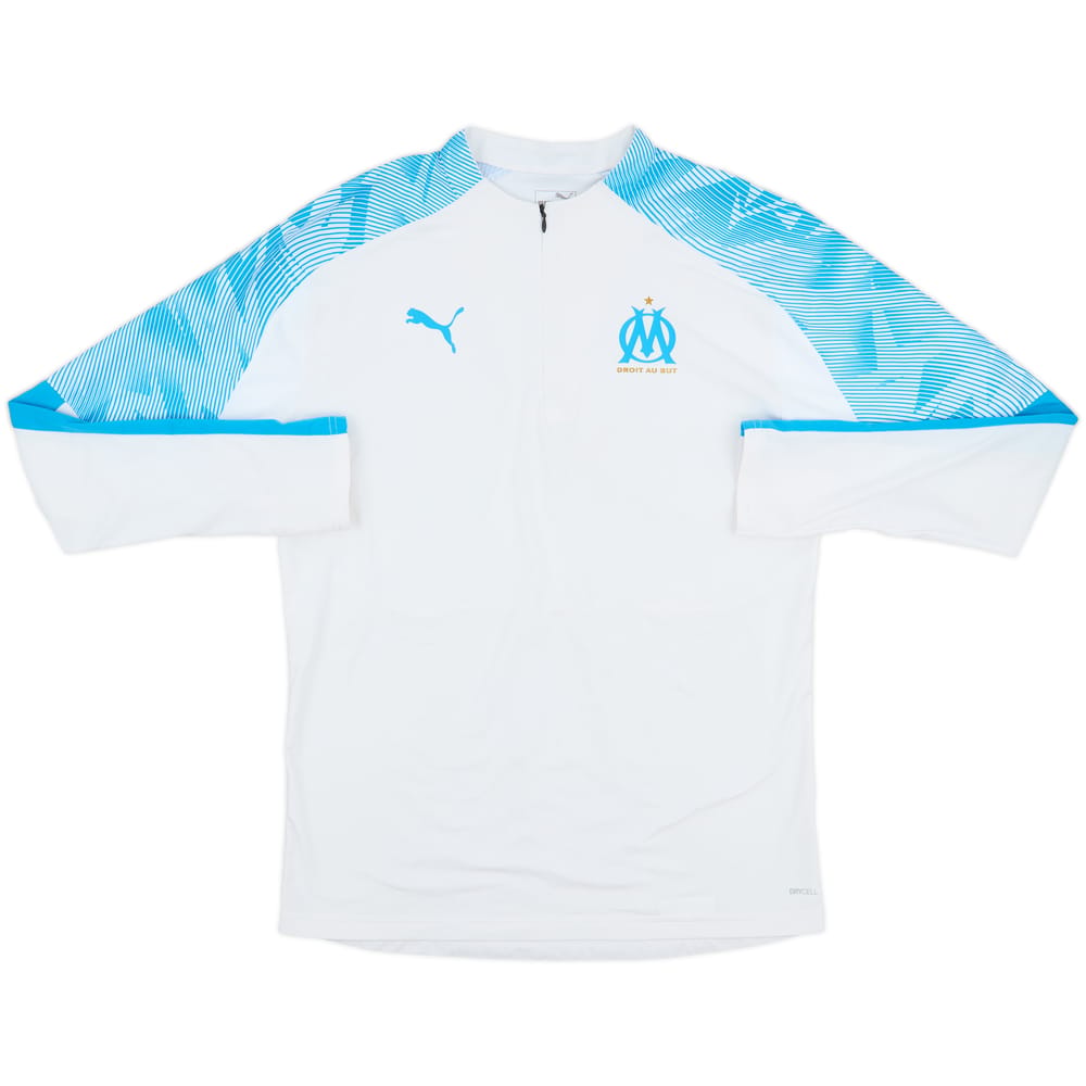 2018-19 Olympique Marseille Puma 1/4 Zip Drill Top - 8/10 - (L)