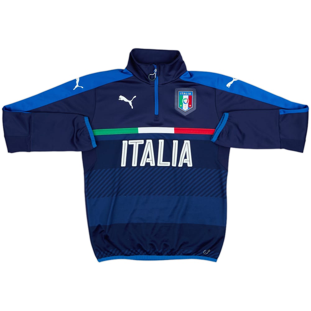 2015-16 Italy Puma 1/4 Zip Drill Top - 8/10 - (S)