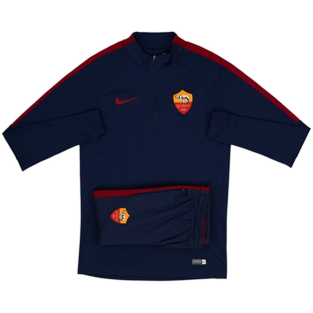 2016-17 Roma Nike 1/4 Zip Tracksuit - 5/10 - (S)
