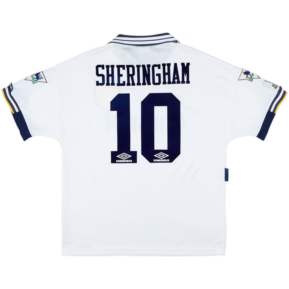 1993-95 Tottenham Home Shirt Sheringham #10 - 8/10 - (XL)