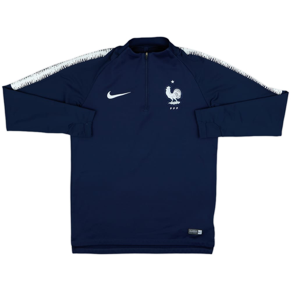 2018-19 France Nike 1/4 Zip Drill Top - 9/10 - (S)
