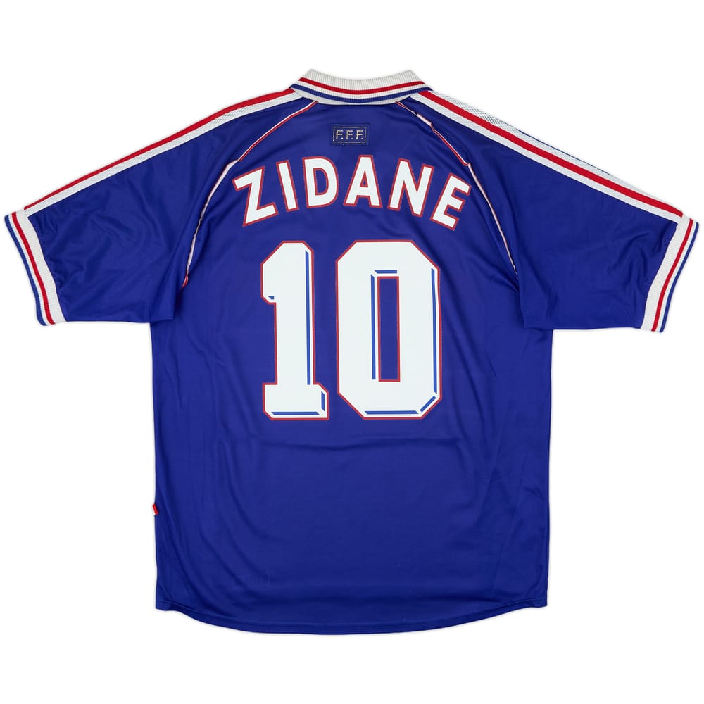 1998-00 France Home Shirt Zidane #10 - 8/10 - (L)