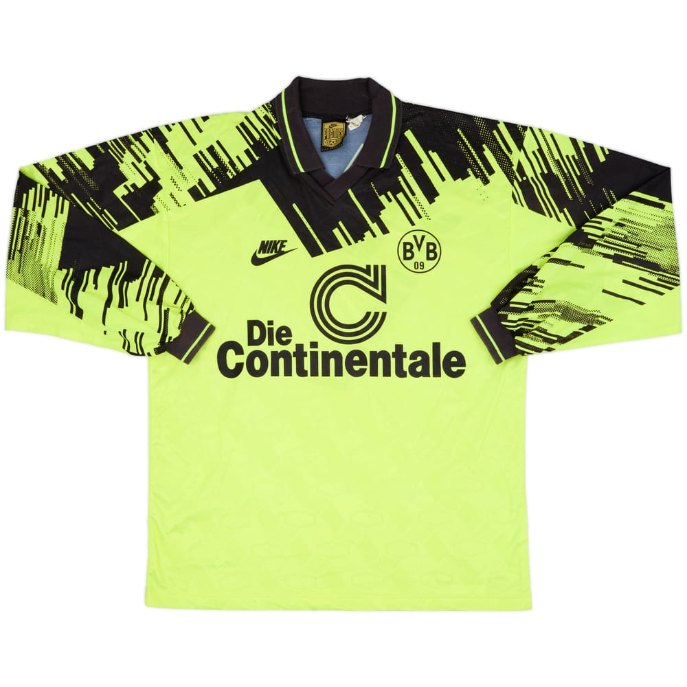 1993-94 Borussia Dortmund Home L/S Shirt - 9/10 - (L)