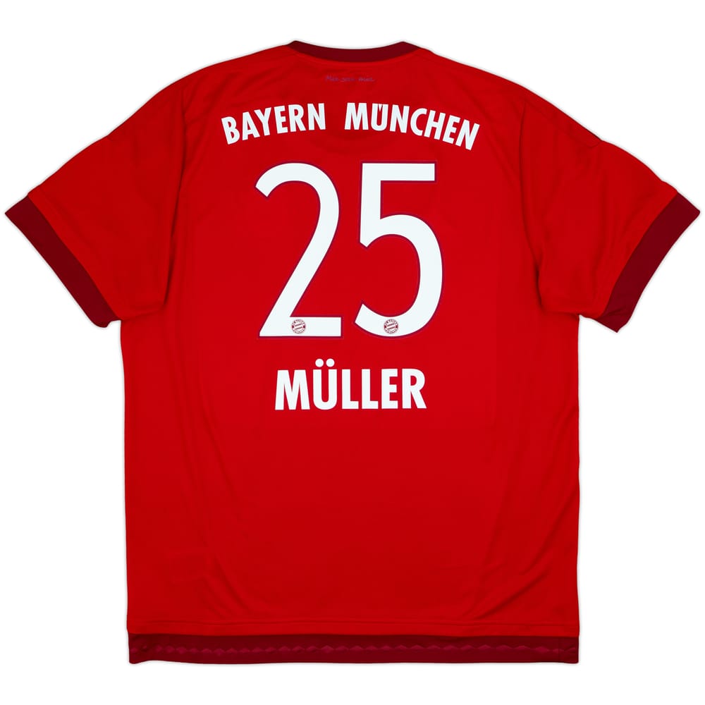 2015-16 Bayern Munich Home Shirt Muller #25 - 10/10 - (XL)