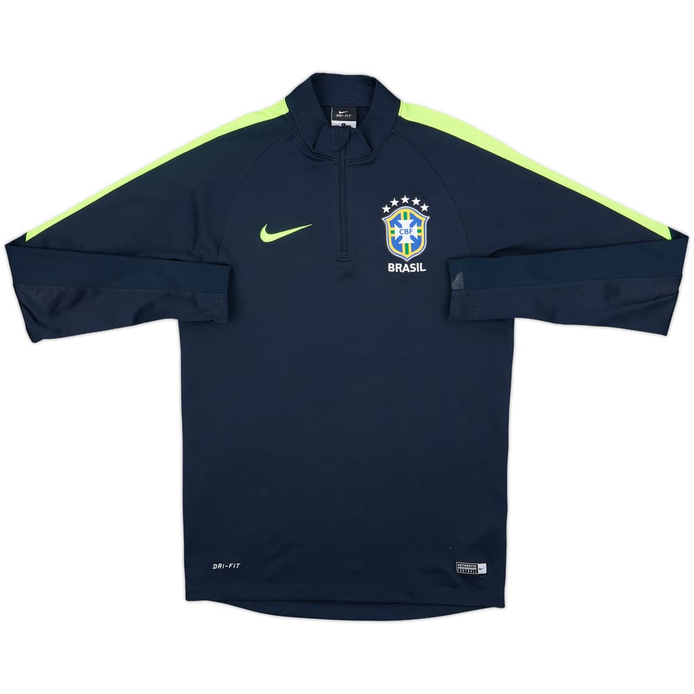 2016-17 Brazil Nike 1/4 Zip Drill Top - 10/10 - (S)
