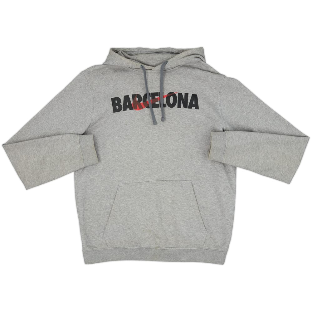 2019-20 Barcelona Nike Hooded Sweat Top - 8/10 - (M)