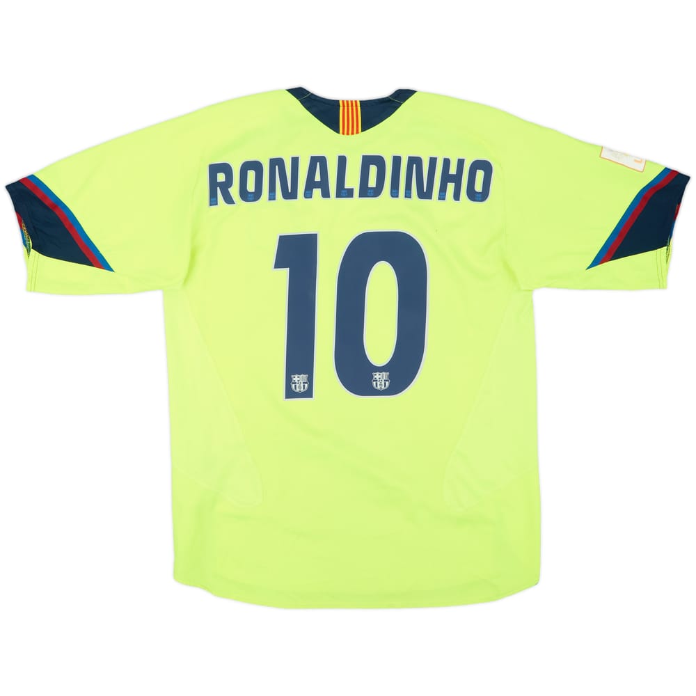 2005-06 Barcelona Away Shirt Ronaldinho #10 - 5/10 - (L)