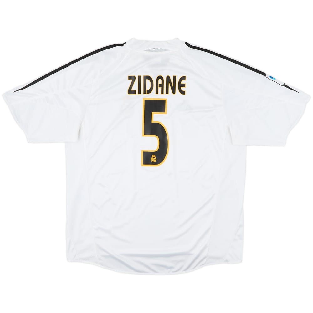 2004-05 Real Madrid Home Shirt Zidane #5 - 9/10 - (XL)