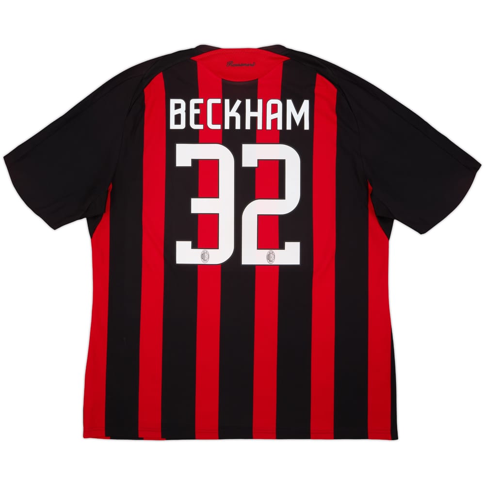 2008-09 AC Milan Home Shirt Beckham #32 - 8/10 - (XXL)