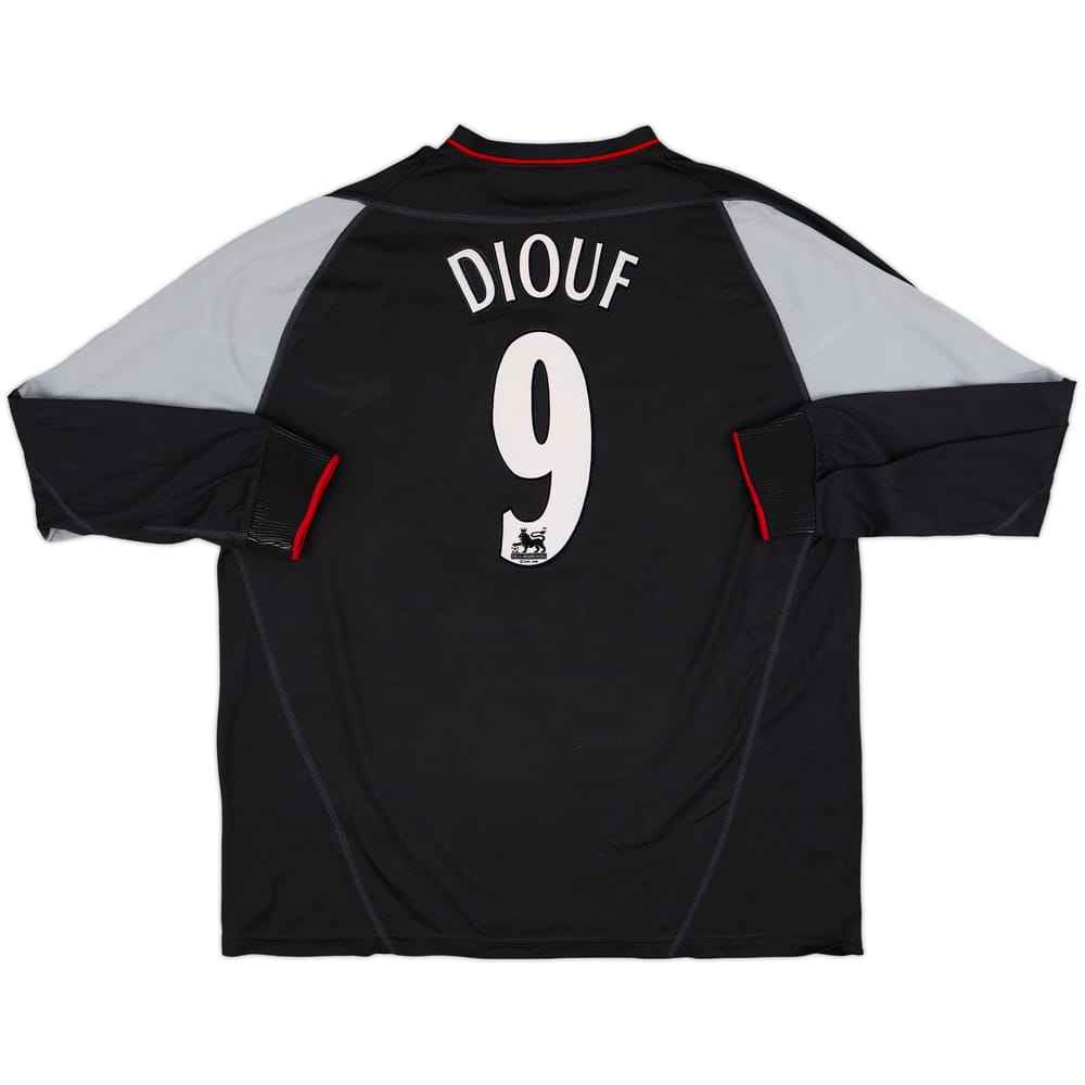 2002-04 Liverpool Away L/S Shirt Diouf #9 - 8/10 - (XL)
