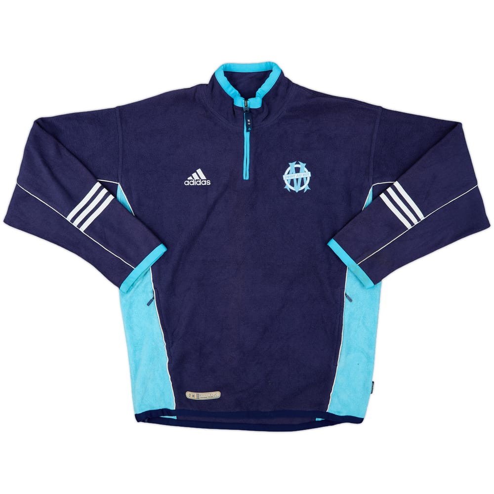 1999-00 Olympique Marseille adidas 1/4 Zip Fleece Top - 7/10 - (L)