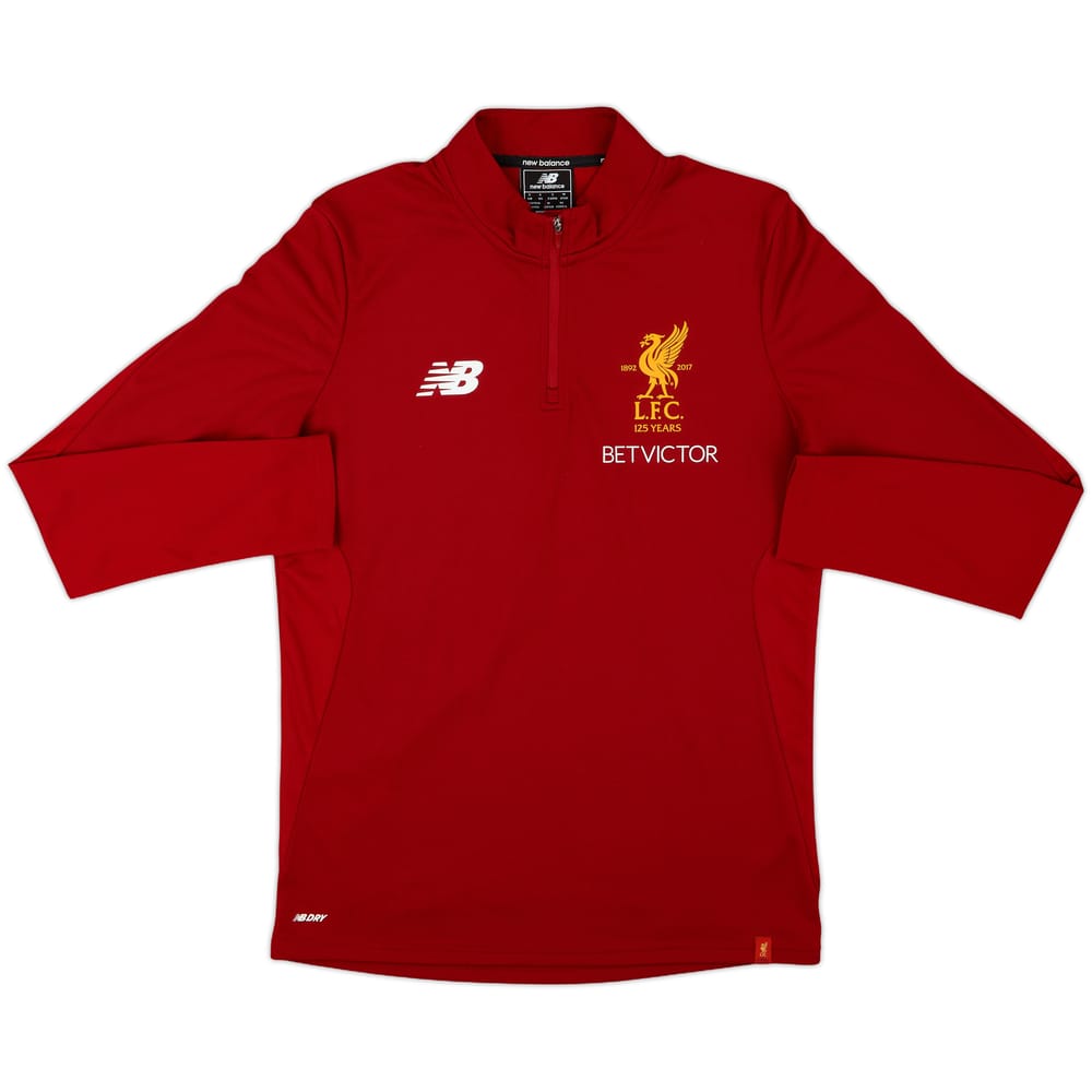 2017-18 Liverpool New Balance 1/4 Zip Drill Top - 10/10 - (S)