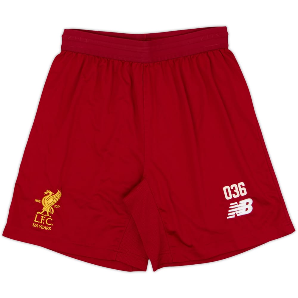 2017-18 Liverpool Player Issue Home Shorts #036 - 9/10 - (S)