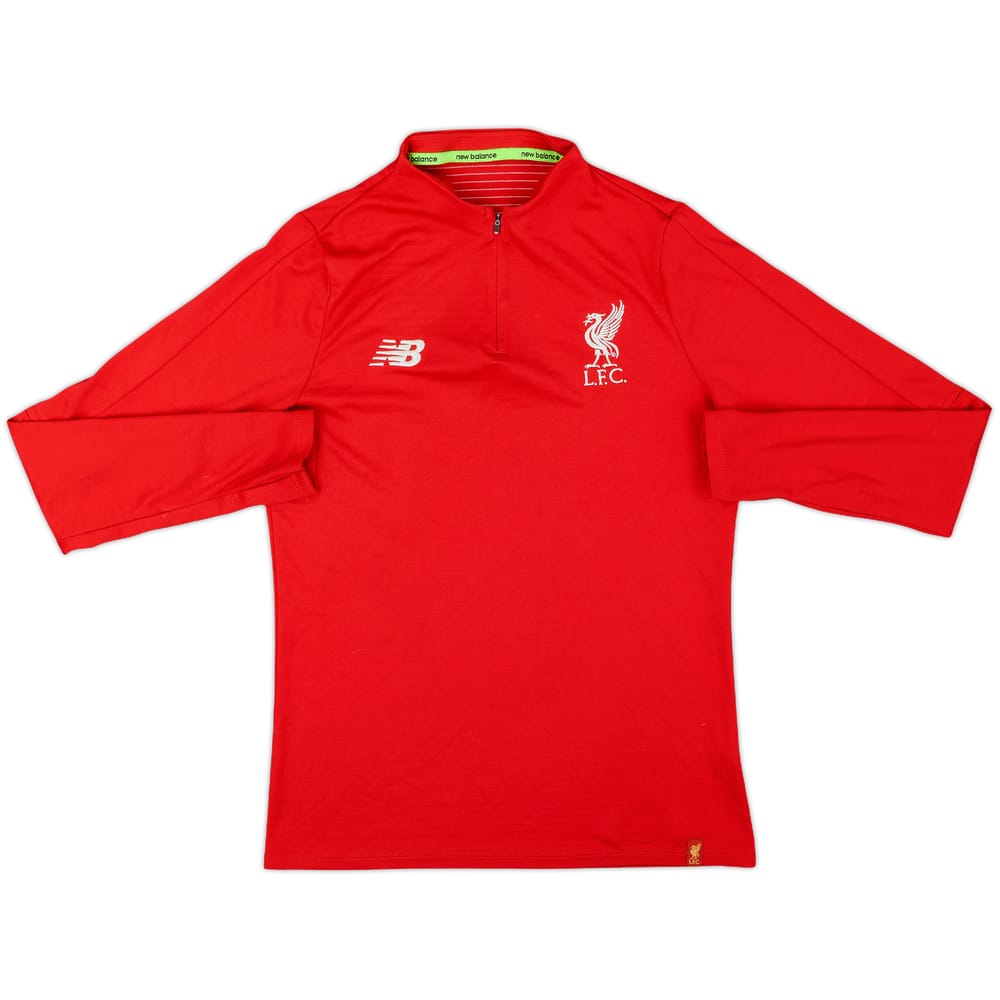 2018-19 Liverpool New Balance 1/4 Zip Drill Top - 8/10 - (XL.Boys)